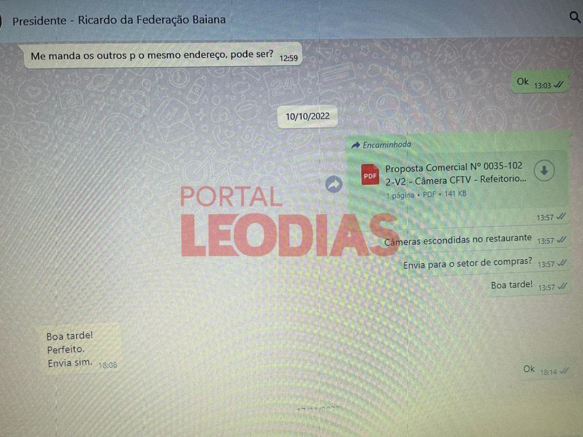 Conversa de WhatsApp Ricardo Lima