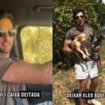 Julinho Casares resgata 4 cachorros filhotes abandonados na estrada: “É inacreditável”