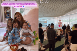 Após anúncio de divórcio, Virginia celebra aniversário da filha com visita de padre