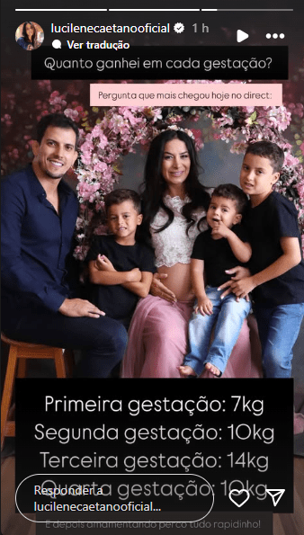 Reprodução: Instagram/Lucilene Caetano