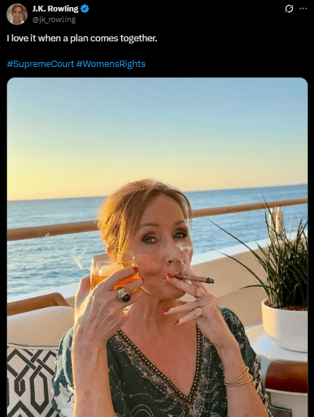 Reprodução: X/J.K. Rowling