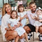 Coelhinho da Páscoa, que trazes pra mim? Virginia faz festa para a família