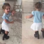 Maria Flor, filha de Virginia, surge andando de salto e diz que vai trabalhar