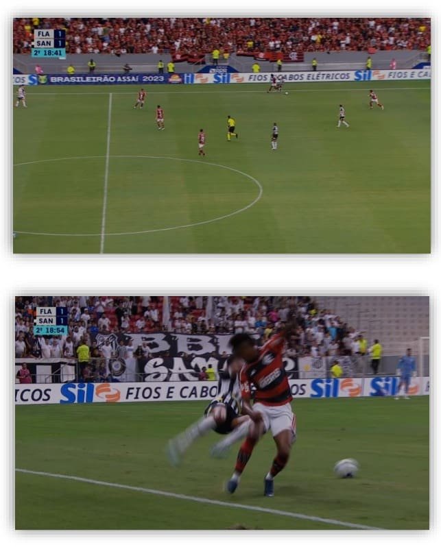 Relatório da PF apontou comportamento inadequado de Bruno Henrique durante jogo ao qual foi indiciado por tomar um cartão amarelo / Reprodução 