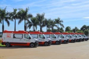 Aparecida de Goiânia recebe oito novas ambulâncias para o SAMU