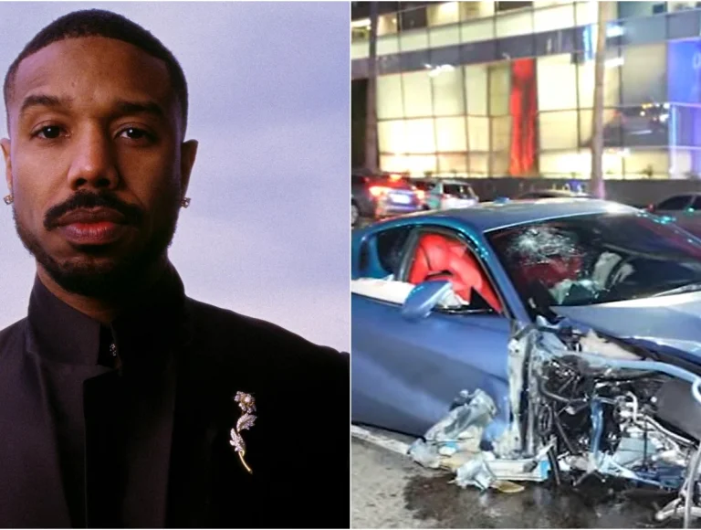 Ator Michael B. Jordan destrói sua Ferrari em acidente em Hollywood. Veja fotos!