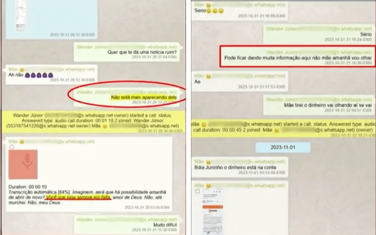 Irmão de Bruno Henrique fala com os pais sobre apostas / Reprodução: TV Globo