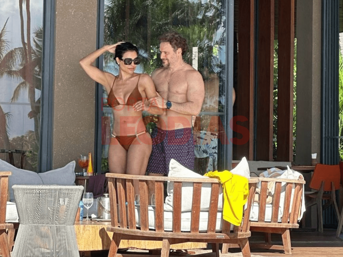 Cíntia Chagas e Fred Costa estão hospedados no resort Camel Taiba, no litoral cearense / Reprodução