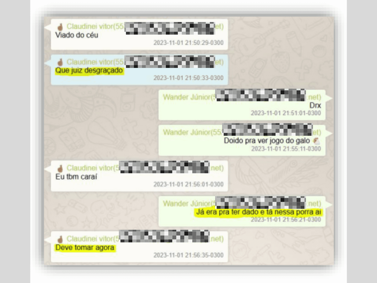 Irmão e amigo de Bruno Henrique reclamaram da demora para juiz aplicar cartão / Reprodução 