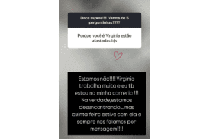 Poliana Rocha afasta rumores de afastamento entre ela e Virginia