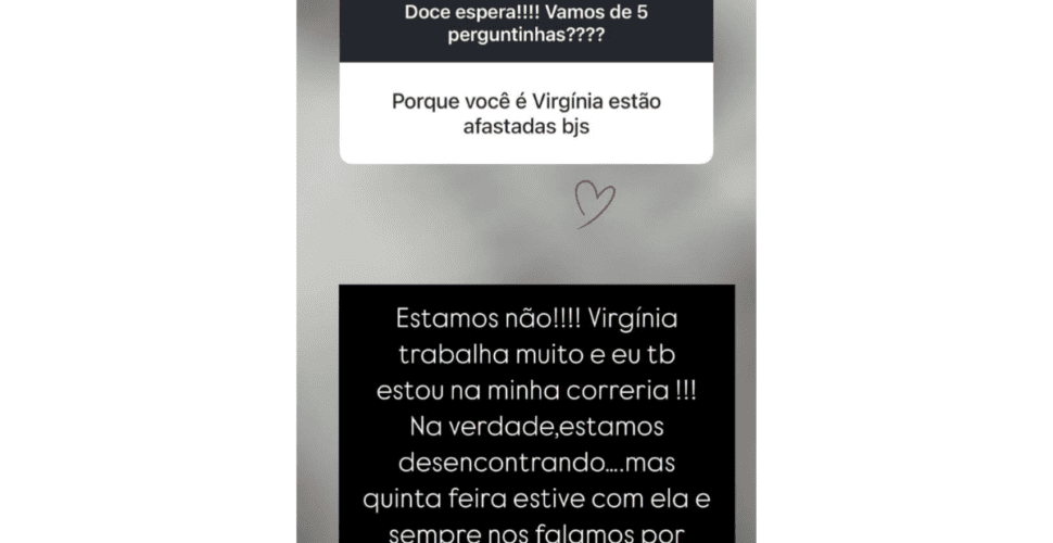 Poliana Rocha afasta rumores de afastamento entre ela e Virginia