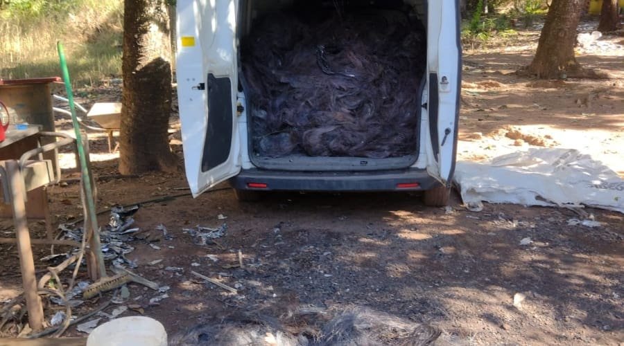 Mocó' com 500 kg de fios furtados é fechado pela PM em Aparecida