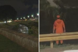 Mulher é arrastada por enxurrada no córrego da Marginal Botafogo