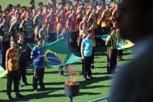 Prefeito Vilela participa da abertura dos Jogos Internos do Colégio Militar Nader Alves em Aparecida