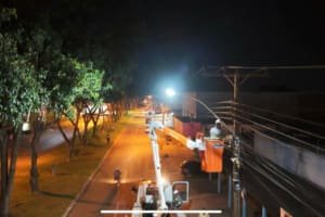 Prefeitura de Aparecida inicia serviço de melhoria da iluminação pública