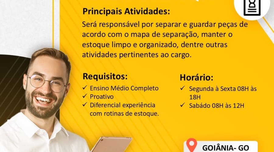 Vaga Auxiliar de Estoque