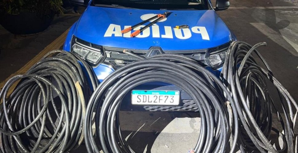 Homem é preso por furtar cabos de telefonia em Aparecida