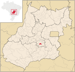 Localização de Aparecida de Goiânia em Goiás