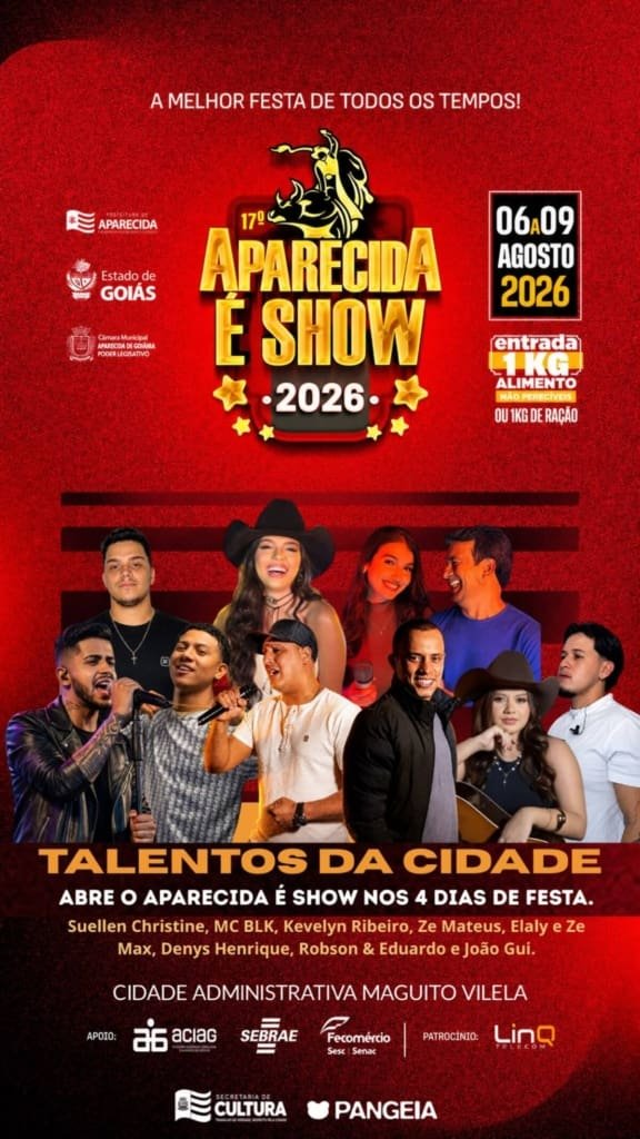 Aparecida é Show seleciona oito artistas locais para o palco principal