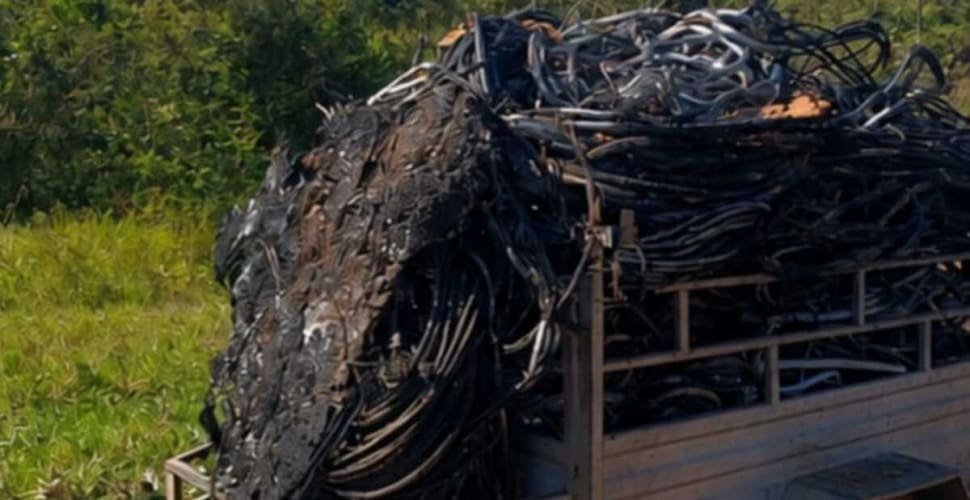 Dupla é detida com fiação elétrica furtada na zona rural de Aparecida