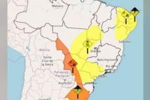 Inmet emite alerta para ventos de até 100 kmh em cinco estados
