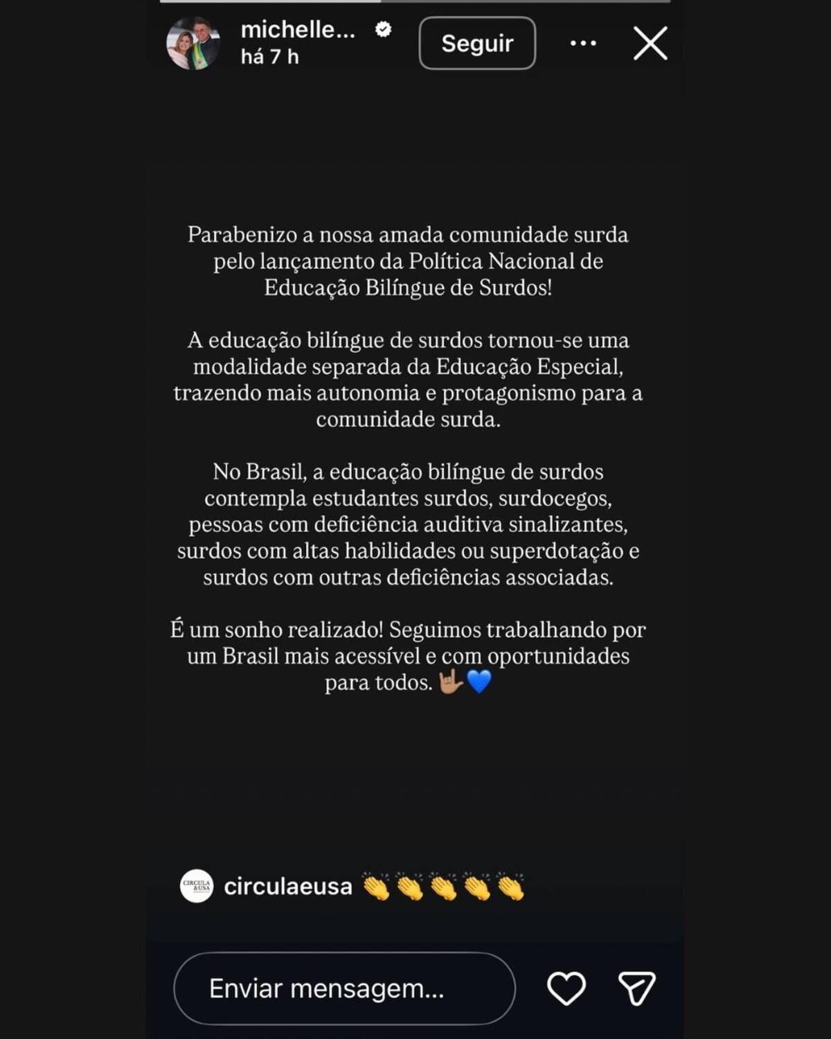 "É um sonho realizado", escreveu nas redes sociais