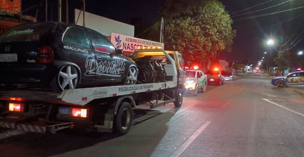 Operação apreende veículos por manobras perigosas em Aparecida