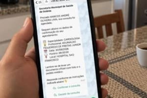 Prefeitura de Goiânia envia mensagens para confirmar consultas com especialistas